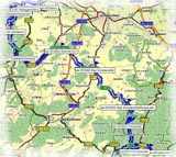 Route von Nideggen Embken nach Adenau-Breitscheid!   -   (Kartenauschnitt mit freundlicher Genehmigung der MAP&GUIDE GmbH aus dem "Motorrad Tourenplaner 2002/2003" entnommen!)