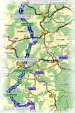 Route von Adenau-Breitscheid nach Manderscheid  -    (Kartenauschnitt mit freundlicher Genehmigung der MAP&GUIDE GmbH aus dem "Motorrad Tourenplaner 2002/2003" entnommen!)