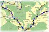 Route von Ürzig an der Mosel nach  Hochscheid (Hunsrück)    -     (Kartenauschnitt mit freundlicher Genehmigung der MAP&GUIDE GmbH aus dem "Motorrad Tourenplaner 2002/2003" entnommen!)