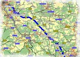 Kartenauschnitt mit freundlicher Genehmigung der MAP&GUIDE GmbH aus dem "Motorrad Tourenplaner 2002/2003" entnommen!