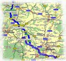 Kartenauschnitt mit freundlicher Genehmigung der MAP&GUIDE GmbH aus dem "Motorrad Tourenplaner 2002/2003" entnommen!