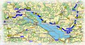 Kartenauschnitt mit freundlicher Genehmigung der MAP&GUIDE GmbH aus dem "Motorrad Tourenplaner 2002/2003" entnommen!