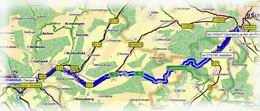 Kartenauschnitt mit freundlicher Genehmigung der MAP&GUIDE GmbH aus dem "Motorrad Tourenplaner 2002/2003" entnommen!